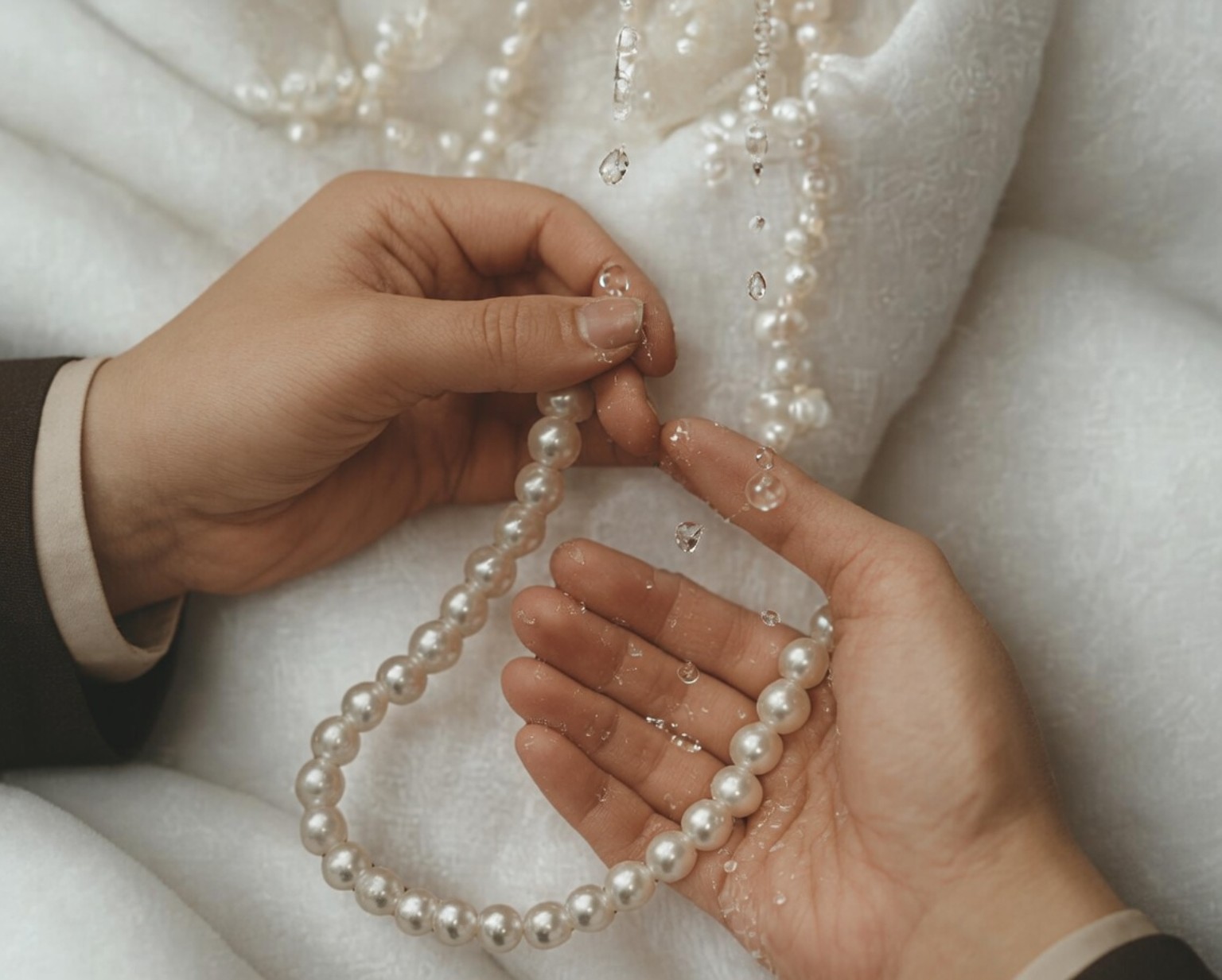 Collier de perles évoquant la mémoire de Khadija