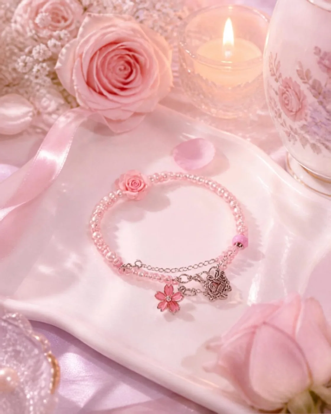 Bracelet Rose Poudré