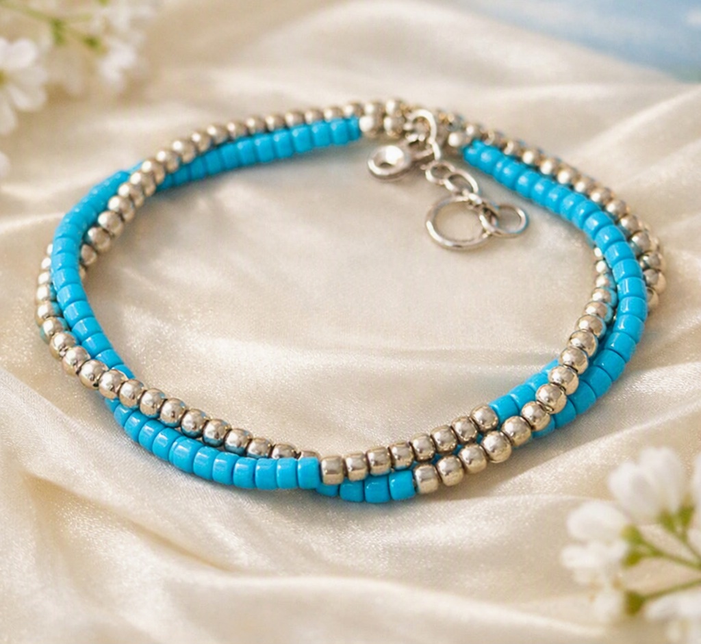 Bracelet Torsade Turquoise