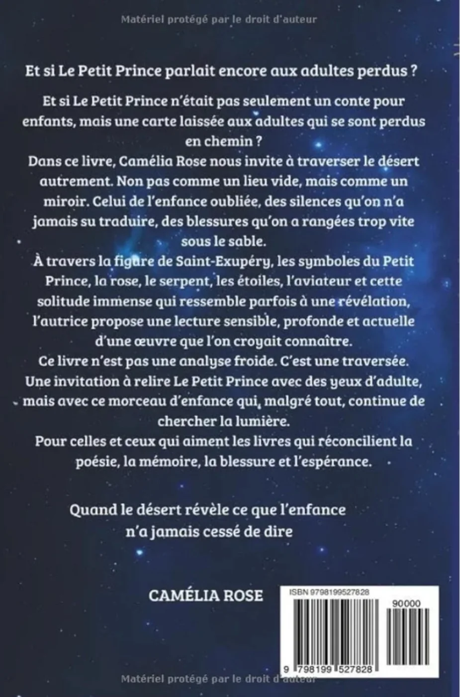 Quatrième de couverture des Prophéties du Petit Prince