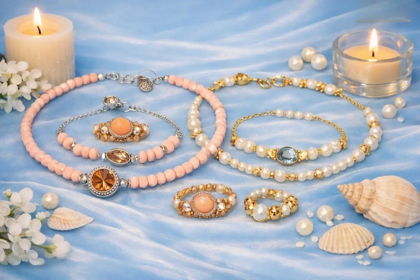 Parure Rose & Nacre